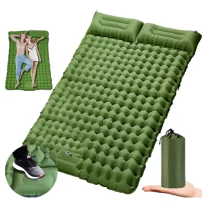 Colchao Casal Automático Inflável 2 Em 1 Para Acampamento Ao Ar Livre