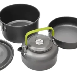 Conjunto Panelas Acampamento Viagem Camping Pesca Compacto